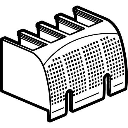 Vignette 2 produit Cache - bornes plombables pour raccordement prises avant pour DPX�160 magn�tothermique 4P | Ref : 421055