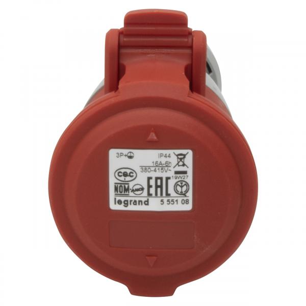 Vignette 2 produit Prise mobile P17 IP44 16A  -  380V~  415V~  -  3P+T | Ref : 555108