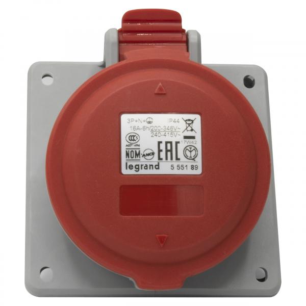 Vignette 2 produit Prise  entraxes unifis fixe P17 IP44 16A  -  380V~  415V~  -  3P+N+T | Ref : 555189