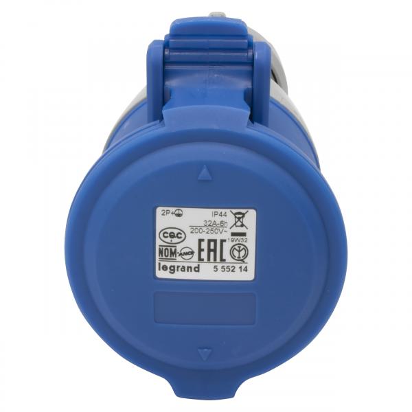 Vignette 2 produit Prise mobile P17 IP44 32A  -  200V~  250V~  -  2P+T | Ref : 555214
