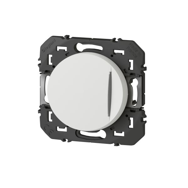 Vignette 2 produit Poussoir simple avec voyant lumineux dooxie 6A 250V~ finition blanc | Ref : 600016