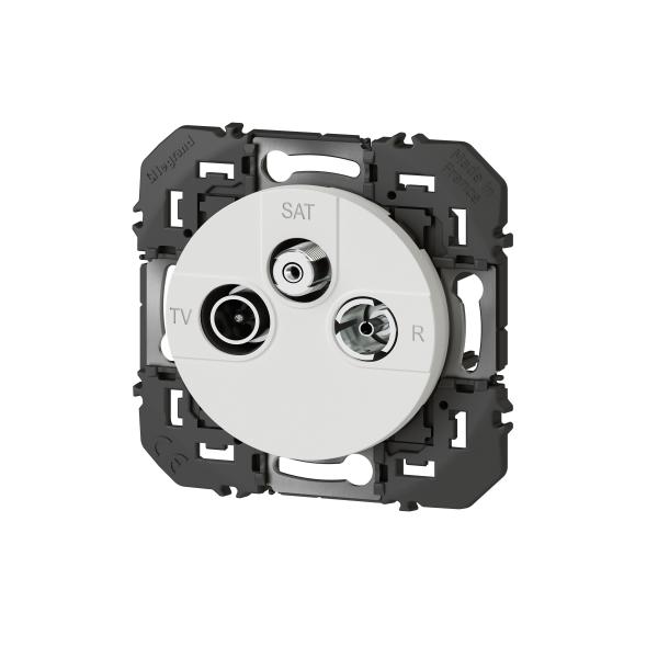 Vignette 2 produit Prise TV - R - SAT 1 câble dooxie finition blanc | Ref : 600353