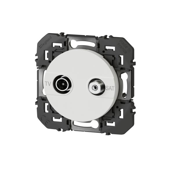 Vignette 2 produit Prise TV - SAT étoile blindée dooxie finition blanc | Ref : 600356