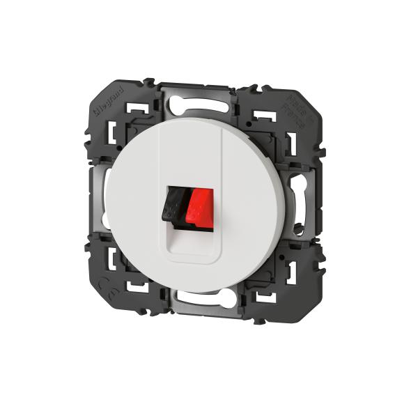 Vignette 2 produit Prise haut - parleur simple dooxie finition blanc | Ref : 600381