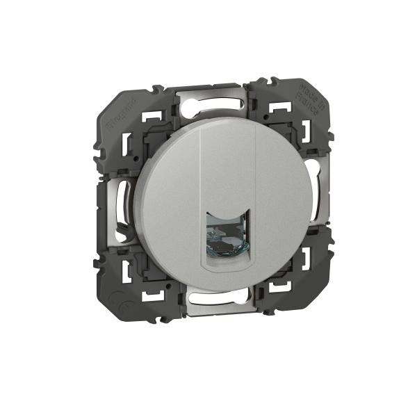 Vignette 2 produit Prise blinde RJ45 catgorie6 STP dooxie finition alu | Ref : 600475
