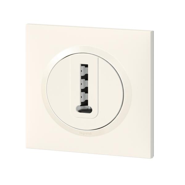 Vignette 2 produit Prise tlphone en T dooxie one livr avec plaque carre blanche et griffes | Ref : 600768