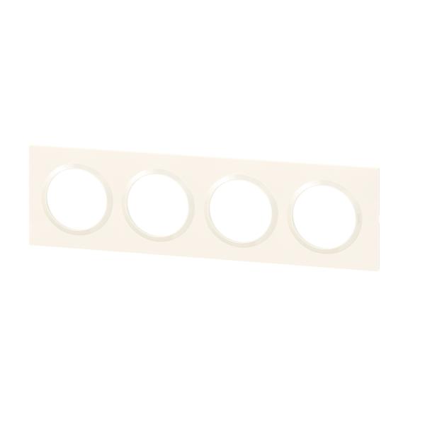Vignette 2 produit Plaque carre dooxie 4 postes finition blanc | Ref : 600804