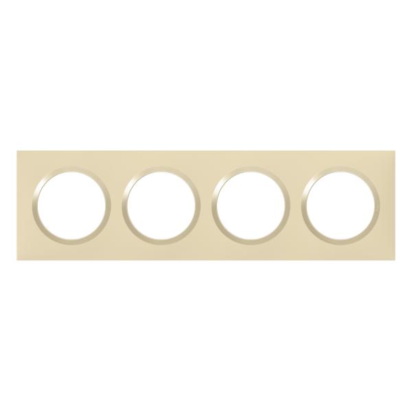 Vignette 2 produit Plaque carre dooxie 4 postes finition dune | Ref : 600814