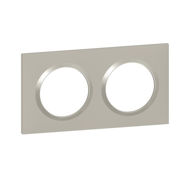 Vignette 2 produit Plaque carre dooxie 2 postes finition plume | Ref : 600822