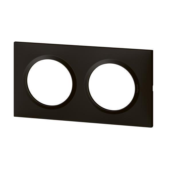 Vignette 2 produit Plaque carrée dooxie 2 postes finition noir velours | Ref : 600862