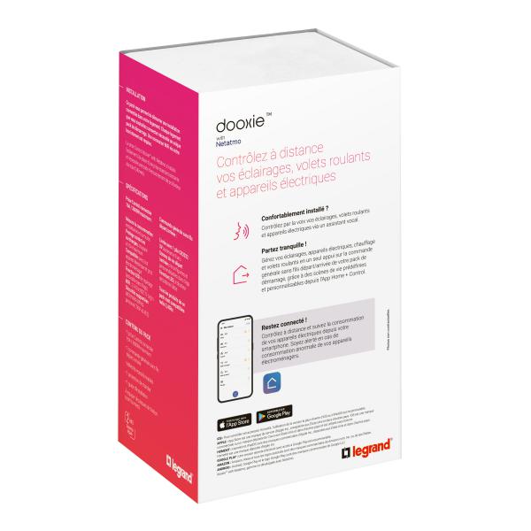 Vignette 2 produit Pack dmarrage connect cde gale dpart/arrive ss fil dooxie with Netatmo noir | Ref : 600870