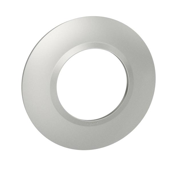 Vignette 2 produit Plaque ronde dooxie 1 poste finition effet aluminium | Ref : 600975