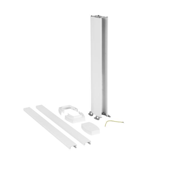 Vignette 2 produit Colonnette � clippage direct 2 compartiments hauteur 0,68m couvercle PVC et corps en PVC � blanc RAL9003 | Ref : 653023