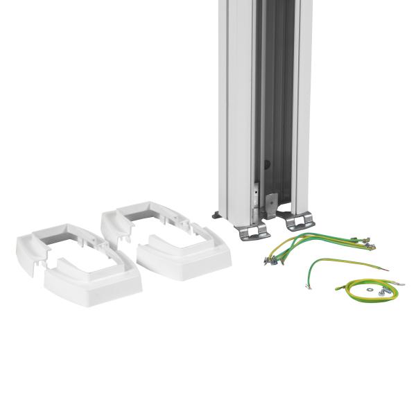 Vignette 2 produit Colonne universelle 1 compartiment hauteur 2,70m couvercle et corps en alu � blanc RAL9003 | Ref : 653110