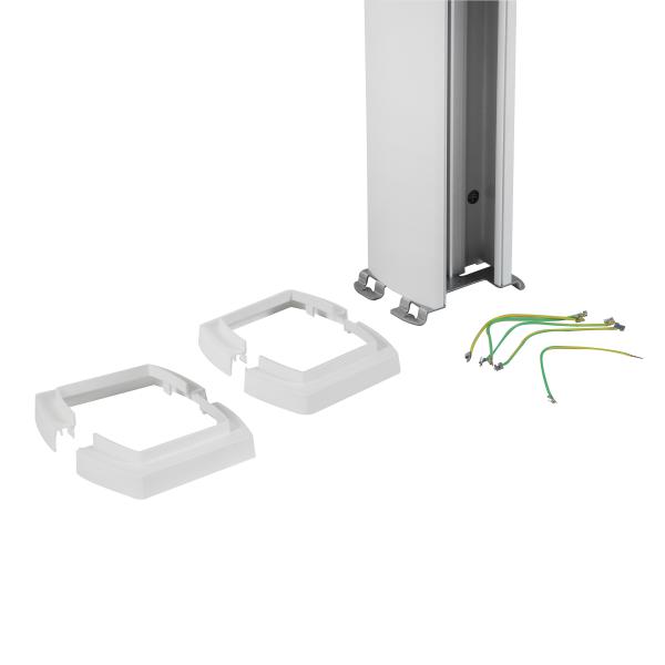 Vignette 2 produit Colonne universelle 2 compartiments hauteur 2,70m couvercle et corps en alu � blanc RAL9003 | Ref : 653130