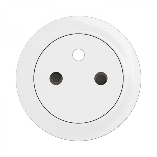 Vignette 2 produit Enjoliveur prise 2P+T Surface nouveau Cliane - Blanc | Ref : CB0111