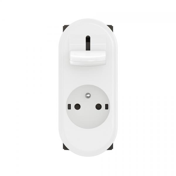 Vignette 2 produit Prise 2P+T nouveau Cliane spciale accessibilit - Blanc | Ref : CB0117