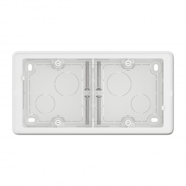 Vignette 2 produit Cadre saillie nouveau Cliane 2 postes - livr avec vis - Blanc | Ref : CB0232