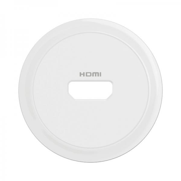 Vignette 2 produit Enjoliveur prise audio vido HDMI prconnectorise nouveau Cliane - Blanc | Ref : CB0314