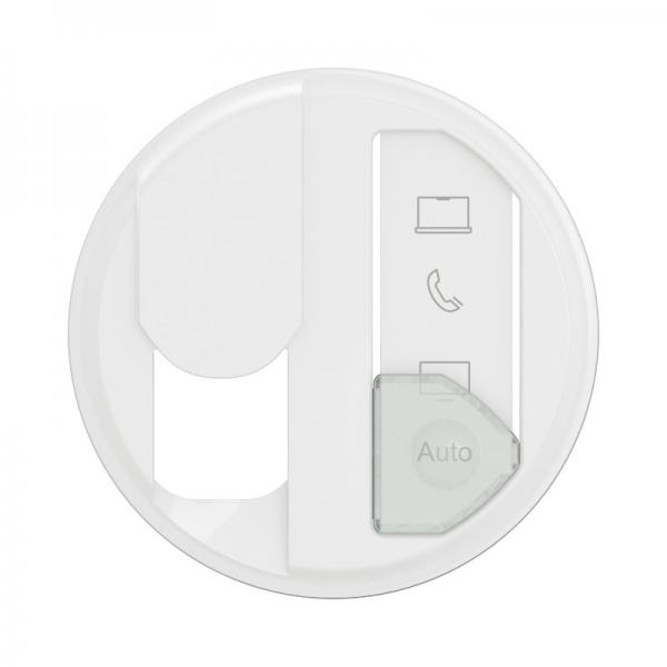 Vignette 2 produit Enjoliveur prise simple RJ45 avec reprrage mdia nouveau Cliane - Blanc | Ref : CB0348