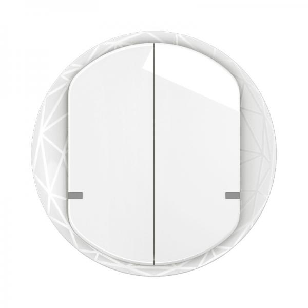Vignette 2 produit Enjoliveur interrupteur double nouveau Cliane with Netatmo - Blanc | Ref : CB1415