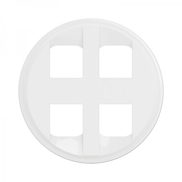 Vignette 2 produit Enjoliveur prise quadruple RJ45 nouveau Cliane - Blanc | Ref : CB4348