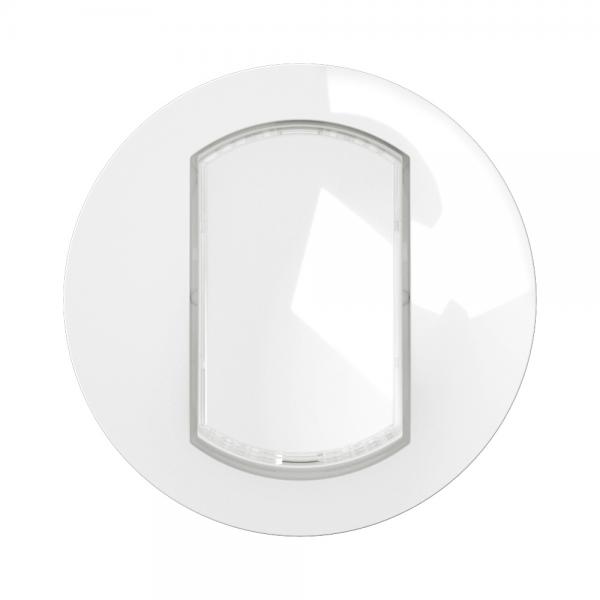 Vignette 2 produit Enjoliveur inter ou va-et-vient avec porte-tiquette nouveau Cliane - Blanc IP44 | Ref : CB7001