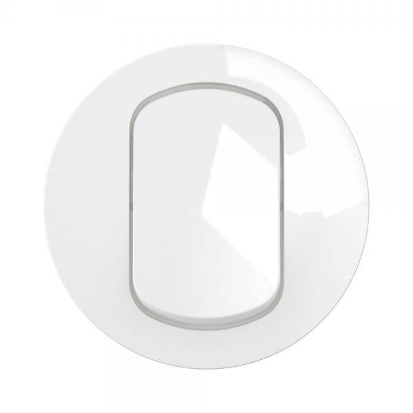 Vignette 2 produit Enjoliveur interrupteur et ou va-et-vient nouveau Cliane - Blanc IP44 | Ref : CB8001