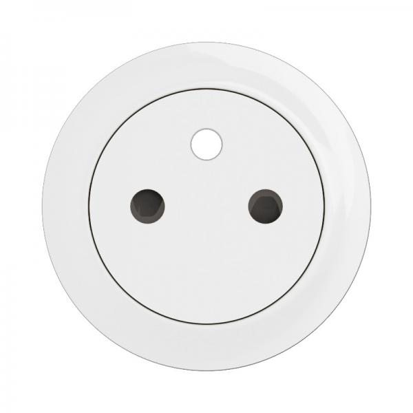 Vignette 2 produit Enjoliveur prise 2P+T Surface nouveau Cliane - Blanc Antimicrobien | Ref : CB9027