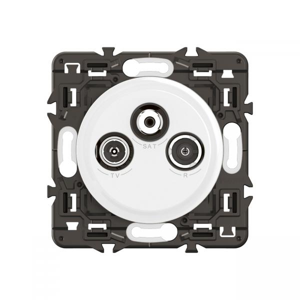 Vignette 2 produit Prise tlvision sorties multiples nouveau Cliane TV-R-SAT DAB+ - prmont Blanc | Ref : CC0388