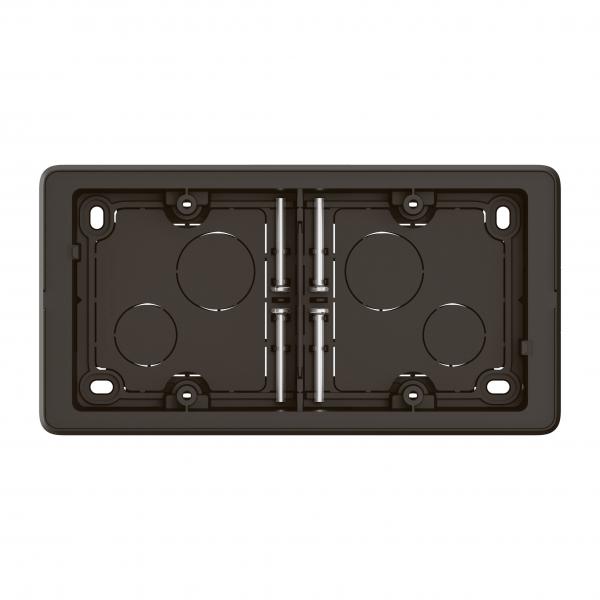 Vignette 2 produit Cadre saillie nouveau Cliane 2 postes - livr avec vis - Noir | Ref : CN0232