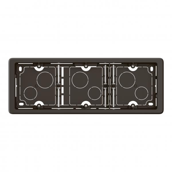 Vignette 2 produit Cadre saillie nouveau Cliane 3 postes - livr avec vis - Noir | Ref : CN0233