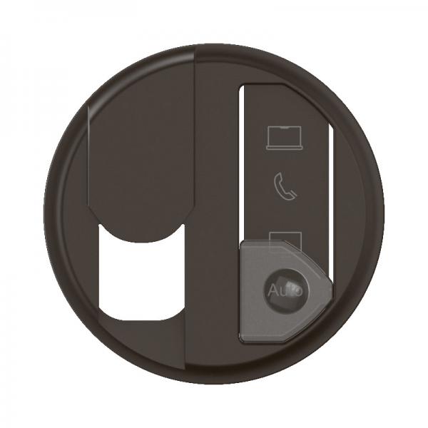 Vignette 2 produit Enjoliveur prise simple RJ45 avec reprrage mdia nouveau Cliane- Noir | Ref : CN0348