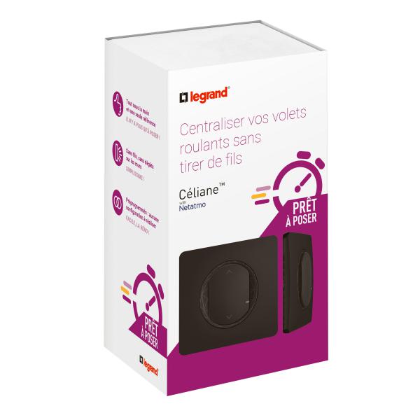 Vignette 2 produit Prêt-à-Poser nouveau Céliane centraliser un volet roulant - Noir | Ref : CN0430