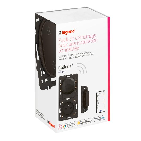 Vignette 2 produit Pack de démarrage nouveau Céliane with Netatmo pour installation connectée - Noir | Ref : CN0443