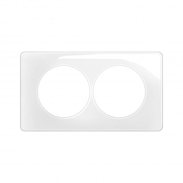 Vignette 2 produit Plaque de finition nouveau Cliane 2 postes spciale rnovation - Blanc Emaill | Ref : CP0006