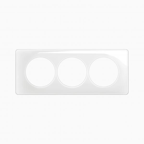Vignette 2 produit Plaque de finition nouveau Cliane 3 postes spciale rnovation - Blanc Emaill | Ref : CP0007