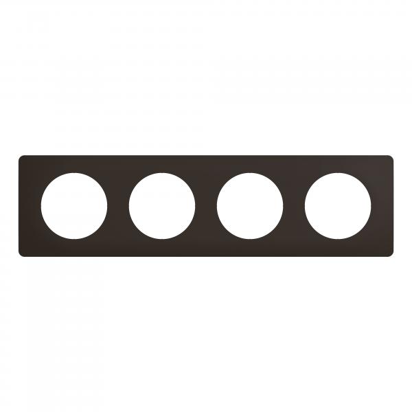 Vignette 2 produit Plaque de finition nouveau Cliane 4 postes - Noir Mat | Ref : CP0104