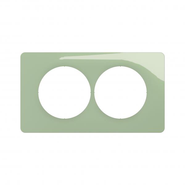 Vignette 2 produit Plaque de finition nouveau Cliane 2 postes spciale rnovation - Vert Cladon | Ref : CP0506