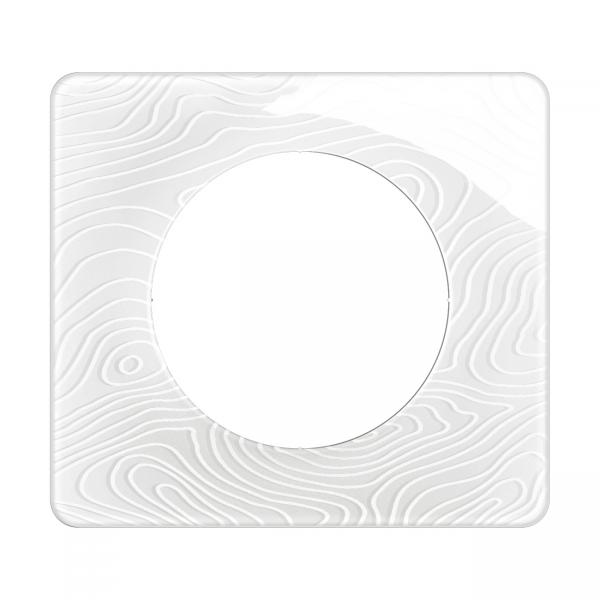 Vignette 2 produit Plaque de finition nouveau Cliane 1 poste - Blanc Relief | Ref : CP0601