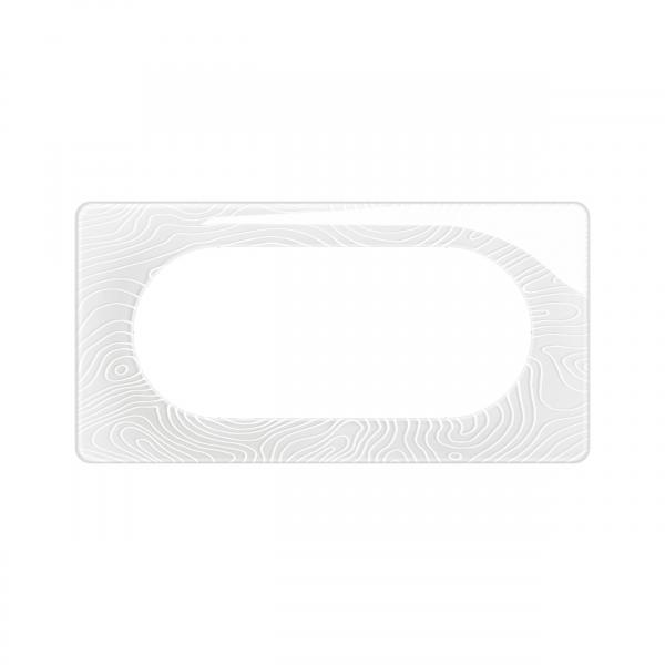 Vignette 2 produit Plaque de finition nouveau Cliane 4  5 modules - Blanc Relief | Ref : CP0608