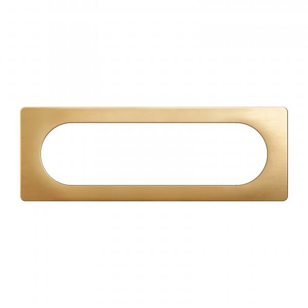 Vignette 2 produit Plaque de finition nouveau Cliane 6  8 modules - Laiton Satin | Ref : CP1211