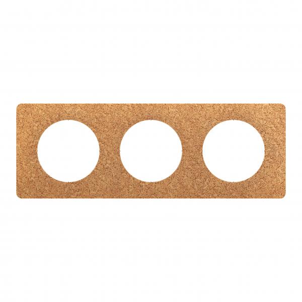 Vignette 2 produit Plaque de finition nouveau Cliane 3 postes - finition Lige | Ref : CP1303