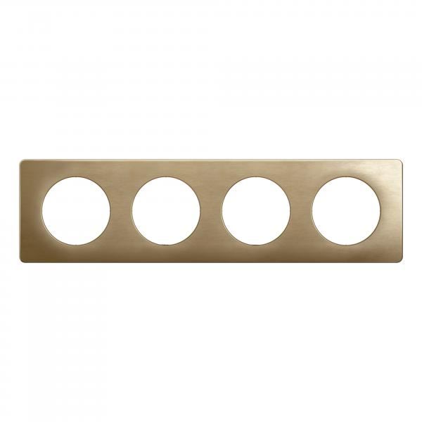 Vignette 2 produit Plaque de finition nouveau Cliane 4 postes - Bronze Satin | Ref : CP1604