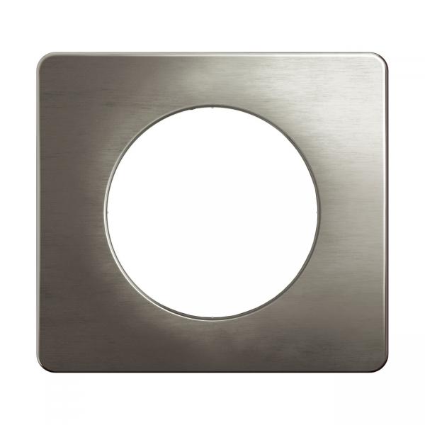 Vignette 2 produit Plaque de finition nouveau Céliane 1 poste - Acier Satiné | Ref : CP1801
