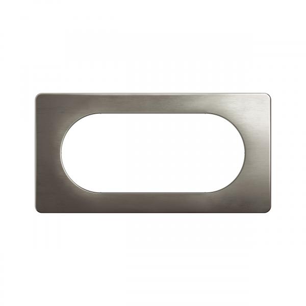 Vignette 2 produit Plaque de finition nouveau Cliane 4  5 modules - Acier Satin | Ref : CP1808