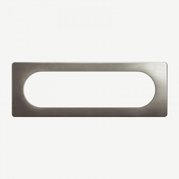 Vignette 2 produit Plaque de finition nouveau Cliane 6  8 modules - Acier Satin | Ref : CP1811