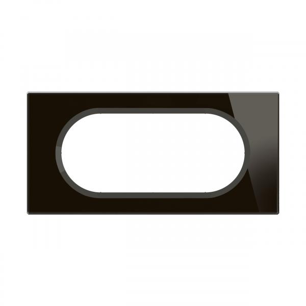 Vignette 2 produit Plaque de finition nouveau Cliane 4  5 modules - Verre Onyx Noir | Ref : CP1908