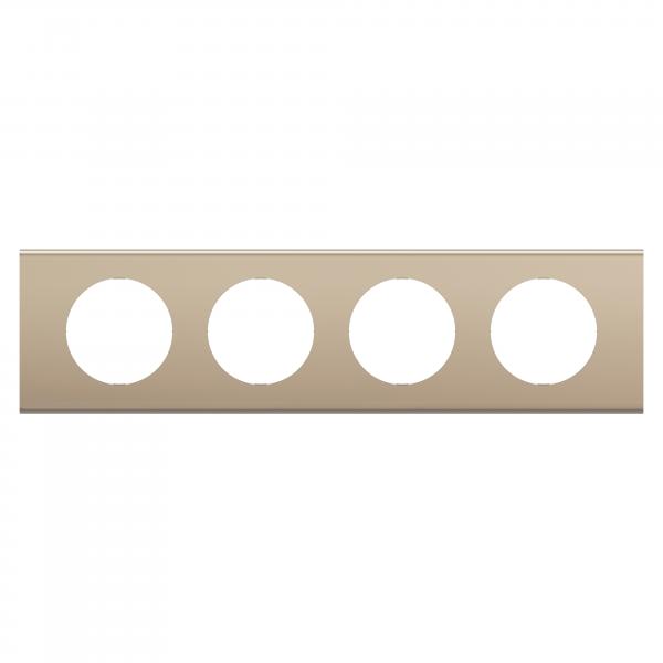 Vignette 2 produit Plaque de finition nouveau Cliane 4 postes - Nickel Satin | Ref : CP2104