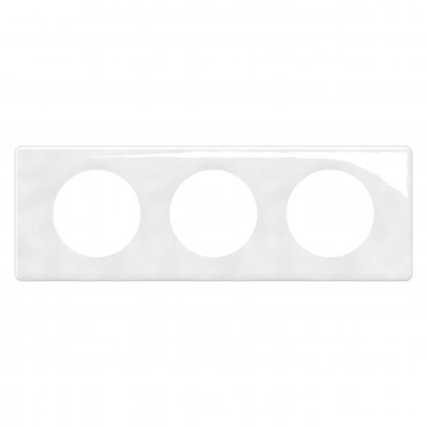 Vignette 2 produit Plaque de finition nouveau Cliane 3 postes - Porcelaine de Limoges | Ref : CP2303